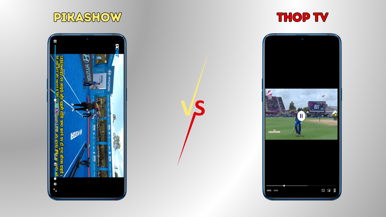 PikaShow vs. Thop TV: Live Sports Streaming